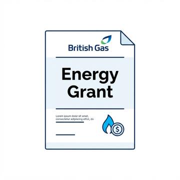A piece of paper with British Gas Energy Grant written on it