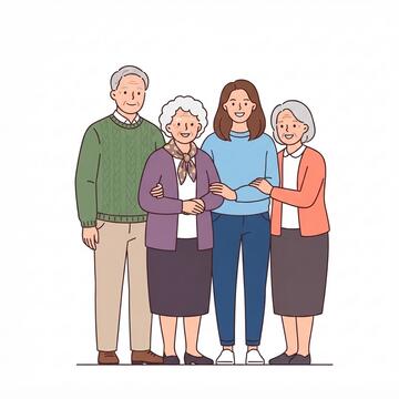4 people standing together.