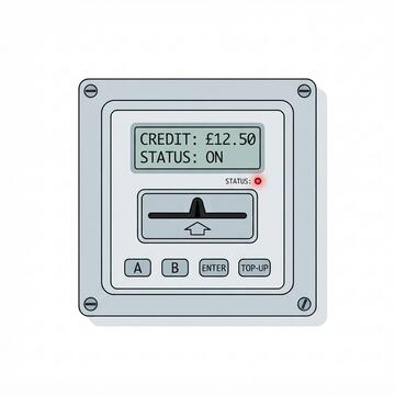 A prepayment meter with credit for energy