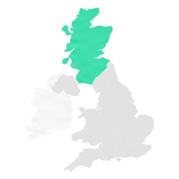 A map of the UK with Scotland highlighted