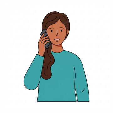 a woman using a phone to make a call