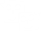 Two drawings of square speech bubbles with smiley faces inside them
