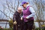 Kirsty and Darren gardening