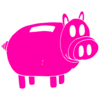 Piggy savings bank pink icon