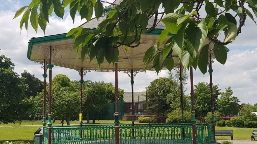 photo of the band stand at Queens Park Chesterfield