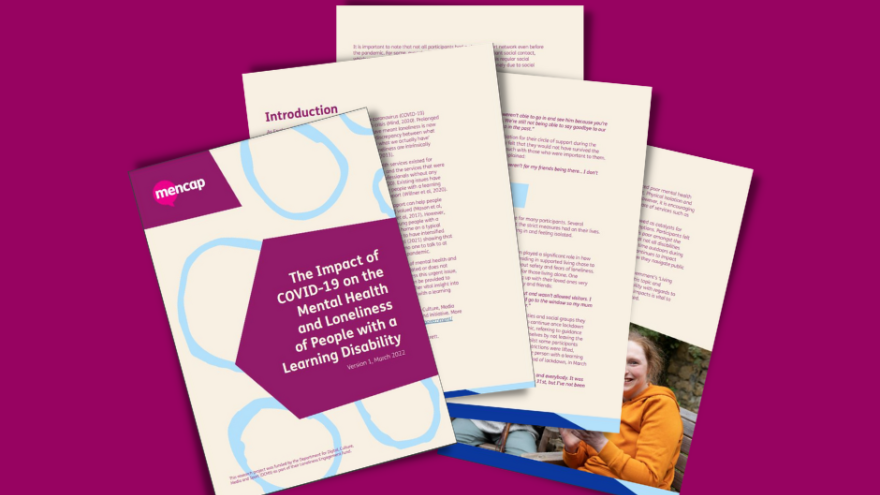 Image showing pages from the report exploring the lasting impact of the COVID-19 pandemic on the people’s mental health.