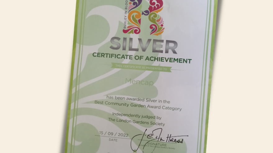 A certificate of achievement