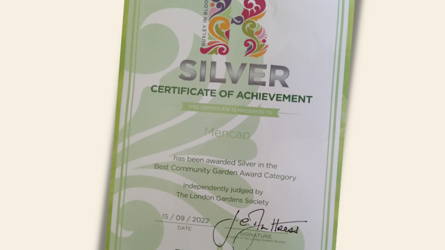 A certificate of achievement