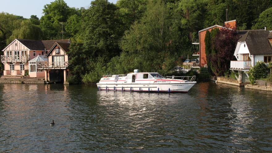 A boat at Henley on the river Thames