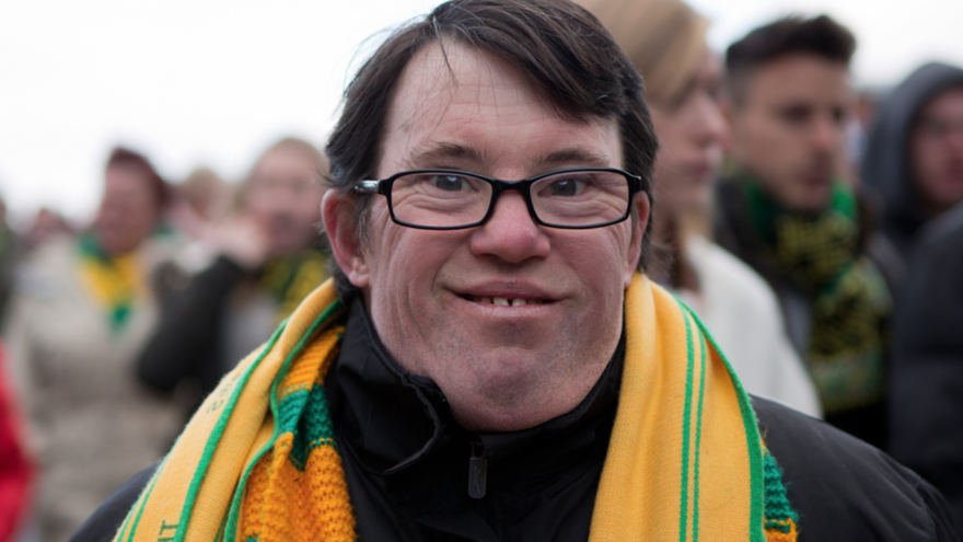 Football fan with a learning disability 