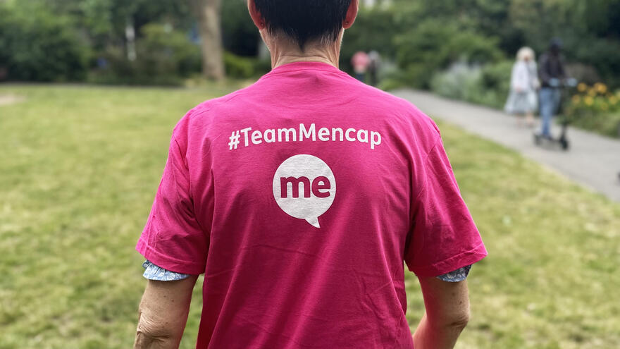Women back with #TeamMencap T-shirt