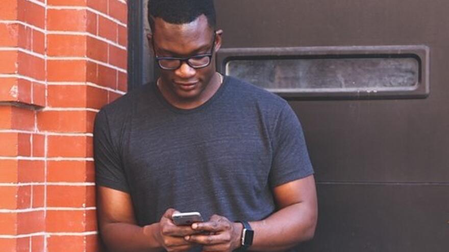 Man with mobile phone