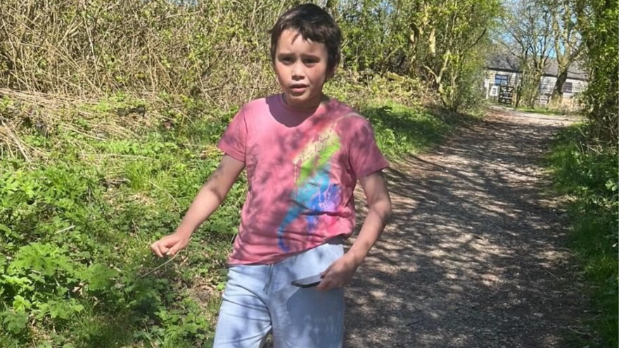 Cooper, taking part in one big walk outside in nature