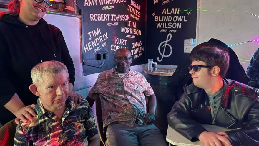 A group of people in a club