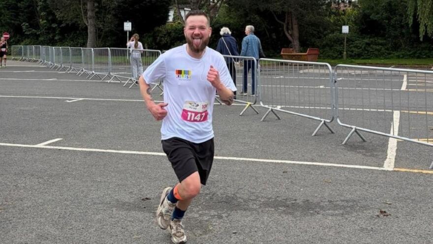 A man running 