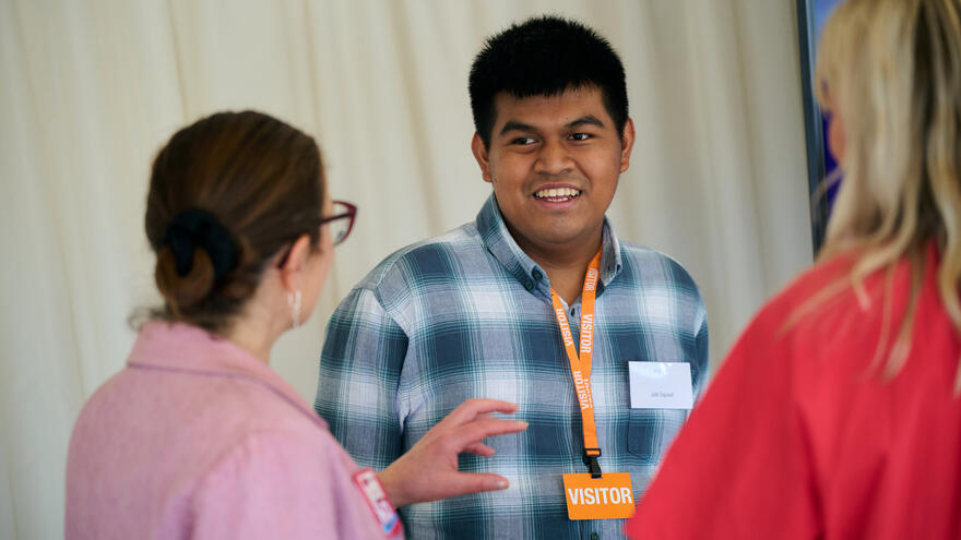Arjhay, a member of Mencap's Job Squad at a Parliament event 
