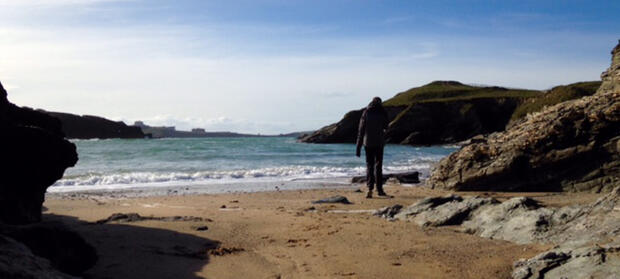 A beach scene
