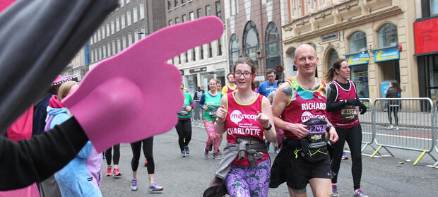 Mencap runners taking part in race.
