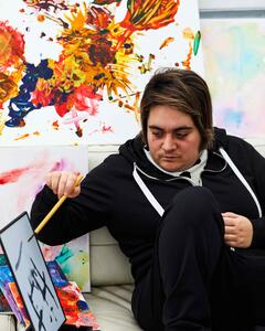 Person painting 