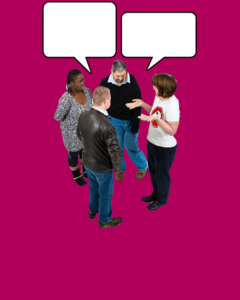 People talking to each other