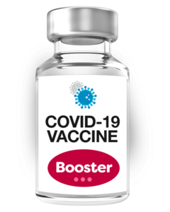 A bottle of the coronavirus booster vaccine