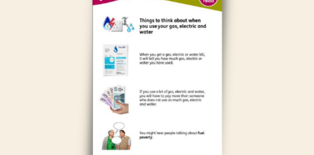 photo of the first page of the easy read doc about tips to save energy