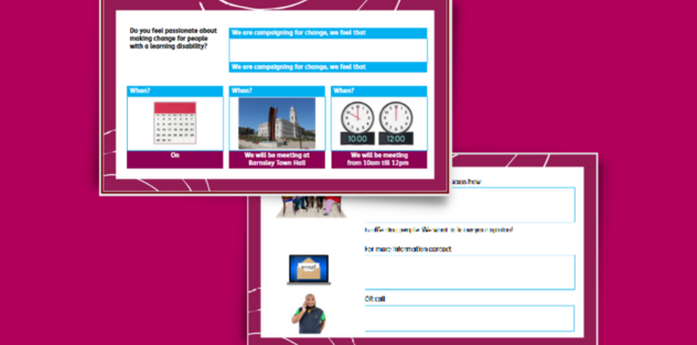 A picture of the two sides of the advertising leaflet template