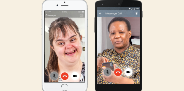 Two people having a video chat
